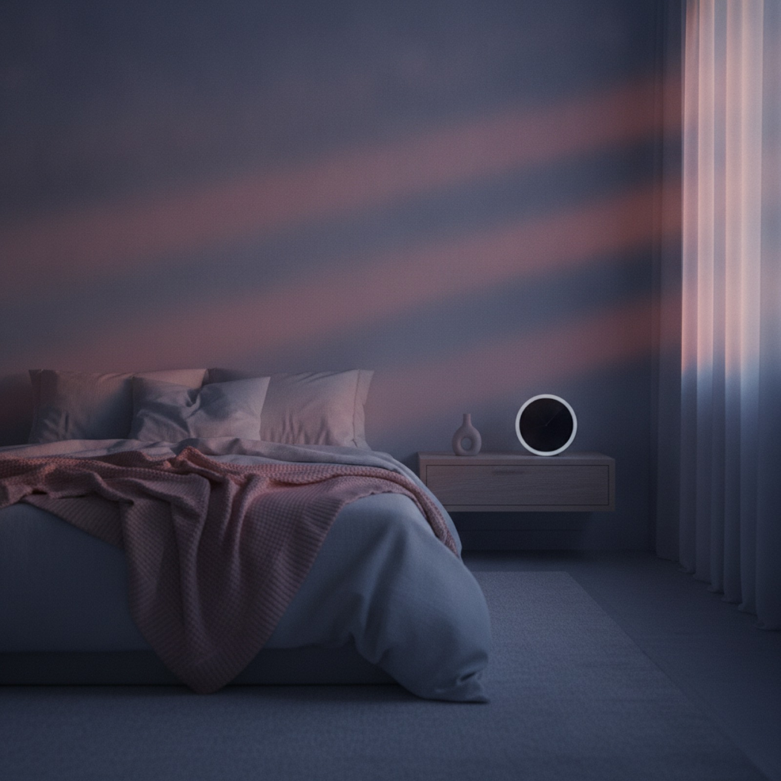 Chambre avant l'aube, lumière froide
